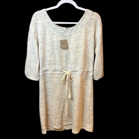 Anthropologie Dresses & Skirts - Anthropologie Gray Cozy Drawstring waist dress, Size Medium